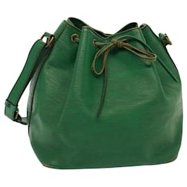 Louis Vuitton-LOUIS VUITTON Epi Petit Noe Bolsa de Hombro Verde M44104 LV Auth 77895-Verde