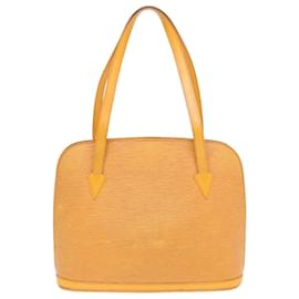 Louis Vuitton-LOUIS VUITTON Sac à épaule Epi Lussac Jaune M52289 LV Auth 78050-Jaune