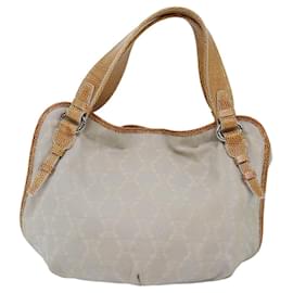 Céline-CELINE Paris Macadam Canvas Hand Bag Gray Auth bs15279-Brown