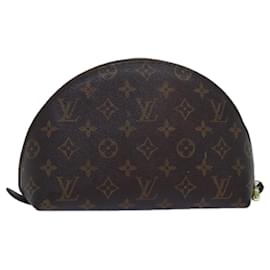 Louis Vuitton-LOUIS VUITTON Monogram Trousse Demi Ronde Cosmetic Pouch M47520 LV Auth 78650-Monogram