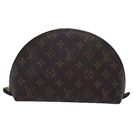 Louis Vuitton-LOUIS VUITTON Monogram Trousse Demi Ronde Cosmetic Pouch M47520 LV Auth 78650-Monogram