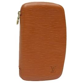 Louis Vuitton-LOUIS VUITTON Epi Agenda Geod Portefeuille Marron LV Auth 77575-Marron