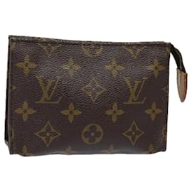 Louis Vuitton-LOUIS VUITTON Monogram Poche Toilette 15 Pouch M47546 LV Auth 78003-Monogram