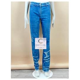 Chanel-New Distressed Jeans-Bleu