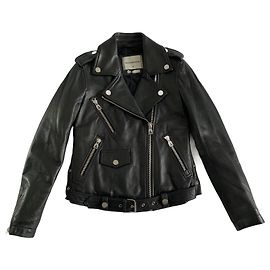 Eleven Paris Biker Leather Jacket Black XS Black