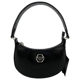 Philipp Plein Borsa Hobo in Pelle di Vitello Nera Nero