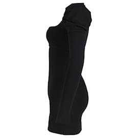 Autre Marque-Philosophy di Lorenzo Serafini Puff Shoulder Mini Dress in Black Viscose-Black
