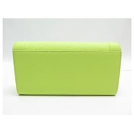 Lancel-NEUF PORTEFEUILLE LANCEL NINON A09986 CUIR VERT GREEN LEATHER NEW WALLET-Vert