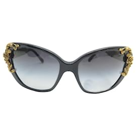 Dolce & Gabbana-LUNETTES DE SOLEIL DOLCE & GABBANA SILICIAN BAROQUE DG4167 NOIR SUNGLASSES-Noir