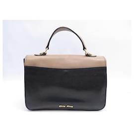 Miu Miu-MIU MIU CONFIDENTIAL ZWEIFARBIGE LEDER HANDTASCHE-Andere