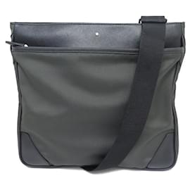 Montblanc-NEW MONTBLANC SARTORIAL JET REPORTER 124159 KHAKI CANVAS AND LEATHER BAG-Khaki