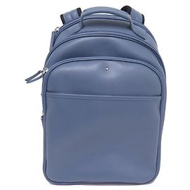 NEW MONTBLANC SARTORIAL BLUE LEATHER BACKPACK Blue