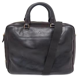 Montblanc-NEW MONTBLANC SLIM HERITAGE DARK BROWN BAG 116808 SHOULDER STRAP-Brown