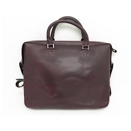 Montblanc-NEW MONTBLANC BRIEFCASE MEISTERSTUCK SFUMATO DOCUMENT BAG-Dark red