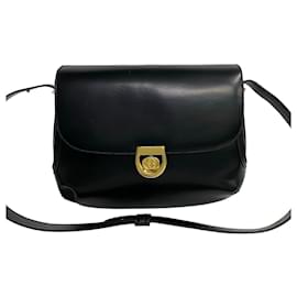 Gucci-Sac à bandoulière en cuir Gucci Sac à bandoulière en cuir en très bon état-Noir