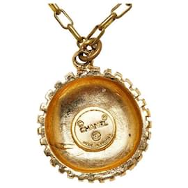 Chanel-Chanel Chanel Vintage Coco Mark Medal Necklace Metal Necklace in Very Good-Golden