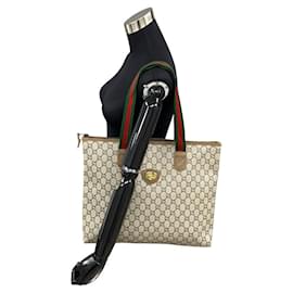 Gucci-Gucci Gucci Plus Tote Bag aus Canvas 34929 in sehr gutem Zustand-Braun