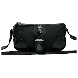 Prada-Prada Tessuto Crossbody Bag  Canvas Crossbody Bag in Great Condition-Black