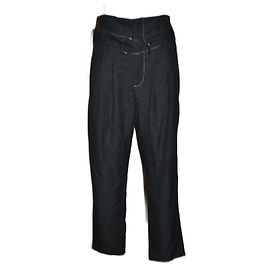 Suncoo high waisted pants grey cotton blend Grey Dark grey