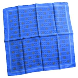 Christian Dior-Bandana/lenço de seda azul cigano.-Azul