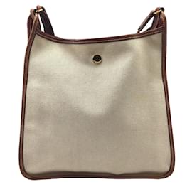 Hermès-Borsa a spalla Hermes Vespa PM Toile Barenia Marrone-Marrone,Beige