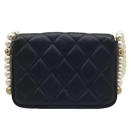 Chanel-Borsa a spalla Chanel Matelassé perle con catena-Nero