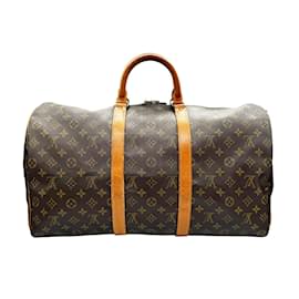 Louis Vuitton-Bolso Boston Monogram Keepall Bandoulière 50 Louis Vuitton-Monograma