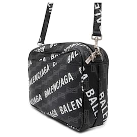 Balenciaga-Borsa a Spalla Balenciaga BB Monogram Signature-Nero,Bianco