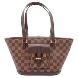 Louis Vuitton-Borsa a spalla Manosque PM Damier Ebene Louis Vuitton-Rosso,Damier ebene