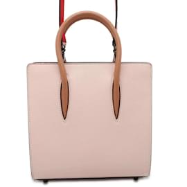 Christian Louboutin-Borsa a spalla piccola in pelle verniciata Paloma di Christian Louboutin-Rosa