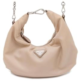 Prada-Borsa a spalla Prada Chain - Borsa in nylon beige 2 in 1-Beige