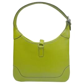 Hermès-Borsa a spalla Hermes Trim 24 in capra verde anice con timbro H-Altro