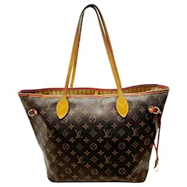 Louis Vuitton-Borsa tote Monogram Neverfull MM Louis Vuitton per donne-Marrone,Monogramma