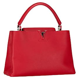 Louis Vuitton-SAC À MAIN EN CUIR CAPUCINES-Rouge