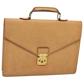 Louis Vuitton-LOUIS VUITTON Epi Serviette Conseiller Maletín Beige M54429 LV Auth 78690-Beige