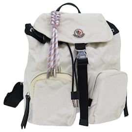 Moncler Backpack Nylon White Auth 74678 White