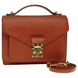 Louis Vuitton-LOUIS VUITTON Epi Monceau Hand Bag 2way Brown M52123 LV Auth ep4593-Brown
