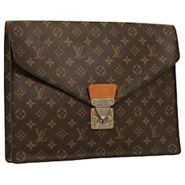 Louis Vuitton-LOUIS VUITTON Monograma Porta Documentos Senatur Maletín M53335 LV Auth 77250-Monograma