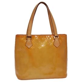 Louis Vuitton-LOUIS VUITTON Bolso de Mano Houston Monogram Vernis Beige M91004 LV Auth 78703-Beige