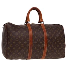 Louis Vuitton-LOUIS VUITTON Monogram Keepall 45 Sac de Boston M41428 LV Auth 77950-Monogramme