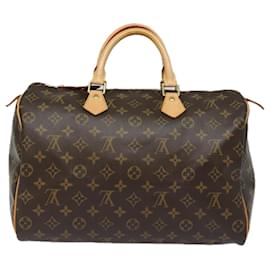 Louis Vuitton-LOUIS VUITTON Bolso de Mano Monogram Speedy 35 M41524 LV Auth ki4553A-Monograma