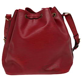 Louis Vuitton-LOUIS VUITTON Epi Petit Noe Bolsa de Hombro Roja M44107 LV Auth 77898-Roja