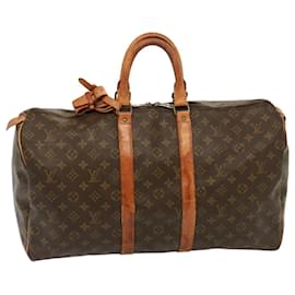 Louis Vuitton-LOUIS VUITTON Monogram Keepall 45 Bolsa Boston M41428 LV Auth ac3081-Monograma