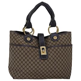 Céline-CELINE Macadam Canvas Hand Bag Brown Auth 77646-Brown