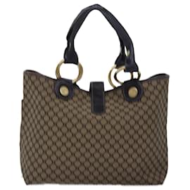 Céline-CELINE Macadam Canvas Hand Bag Brown Auth 77646-Brown