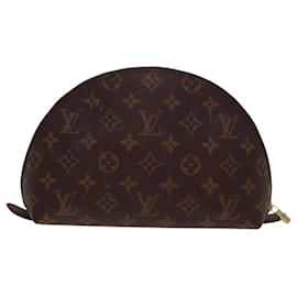 Louis Vuitton-LOUIS VUITTON Monogram Trousse Demi Ronde Cosmetic Pouch M47520 LV Auth 77855-Monogram