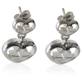 Gucci-Orecchini Gucci Love Britt a forma di cuore in argento sterling-Altro