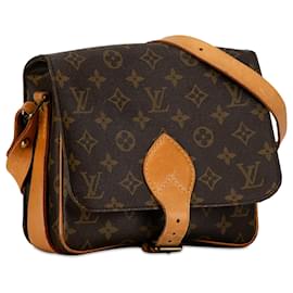 Louis Vuitton-Louis Vuitton Brown Monogram Cartouchiere MM-Brown