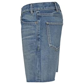 Céline-Celine Light Wash Denim Shorts in Light Blue Cotton-Blue,Light blue