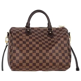 Louis Vuitton-Louis Vuitton Speedy Bandoulière 30 en toile marron-Marron,Rouge